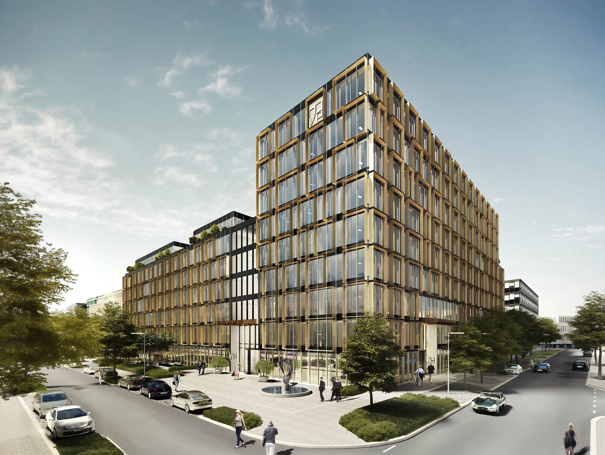 Elegant designtes Bürogebäude im Arnulfpark